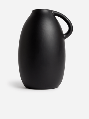 Jet Home Black Small Pitcher Vase