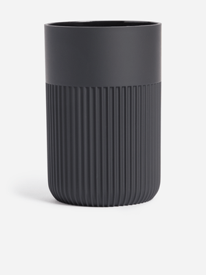Jet Home Black Ribbed Tumbler