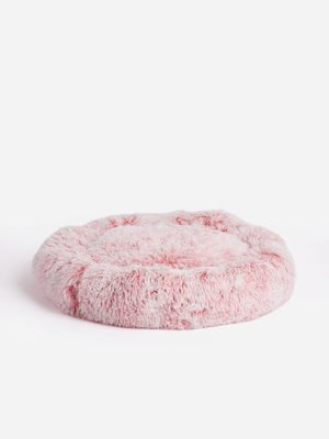 H & S Collection Pink Pet Plush Basket 60X60X16Cm