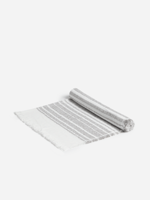 Jet Home Grey Stripe Throw