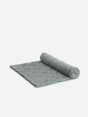 Jet Home Green Sherpa Embossed Throw