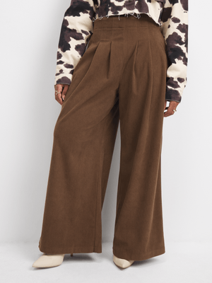 The FIX Women's Brown Pleated Pants