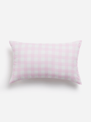 Jet Home Pink Check Scatter Cushion