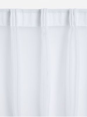 Jet Home Leaf Embroidery Border Voile Curtain