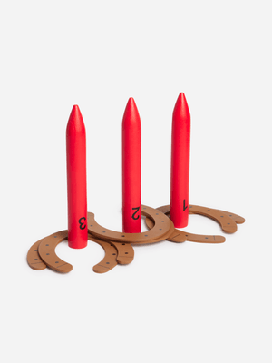 H & S Collection Horseshoe Game Wood Fsc