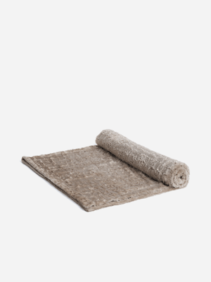 Jet Home Khaki Faux Fur Throw