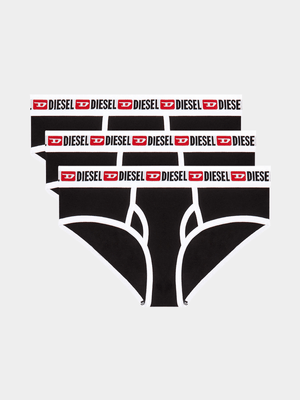 Women's Diesel Black Ufpn-Oxy-Threepack Underpants