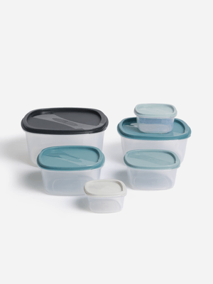 H & S Collection Multi Storage Box With Lid 6Pcs