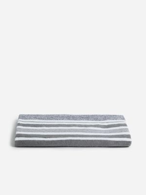 Jet Home Multi Grey Stripe Bath Sheet