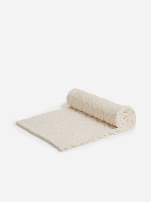 Jet Home Cream Sherpa Embossed Throw