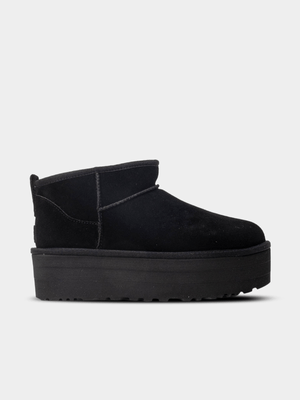 UGG Women's Classic Ultra Mini Black Platform Boots