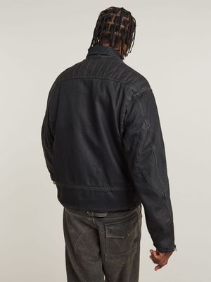 G-Star Men's Biker Denim Valiant Black Jacket