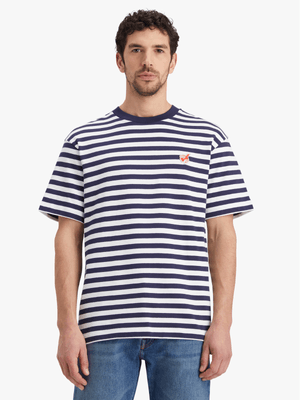 Men's Scotch & Soda Navy & White Core The Free Spirit Peace B T-shirt