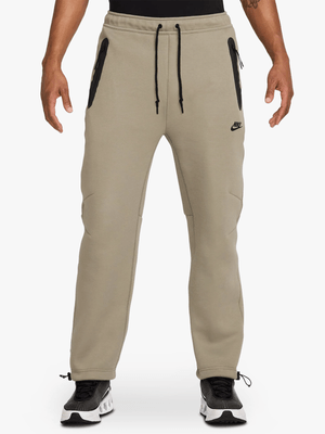 Nike Men's Tech Fleece Green Open-Hem Pants