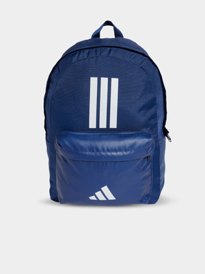 adidas Originals Unisex Classic Back-To School 3-Stripe Navy Backpack