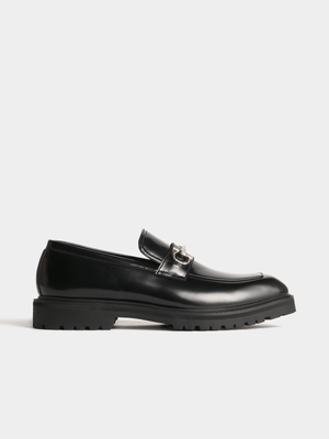 Men's Markham Square Toe Chain Black Loafer