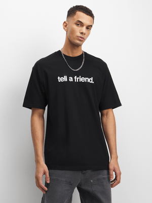Vans Men's Tell A Friend Black T-Shirt