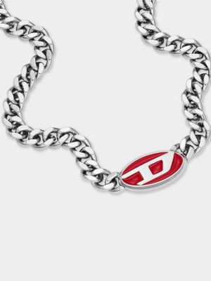 Diesel Red Enamel & Lacquer Stainless Steel Chain
