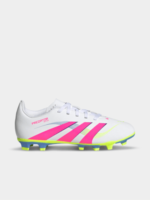 adidas Junior Predator Club MG White/Pink/Lemon Boots
