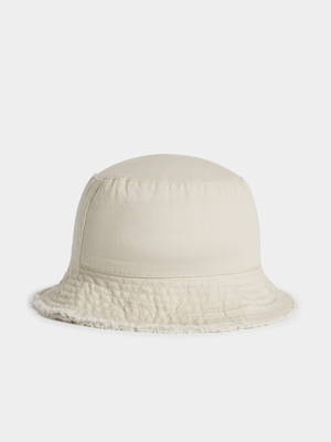 Exact Women's Natural Fringe Bucket Hat