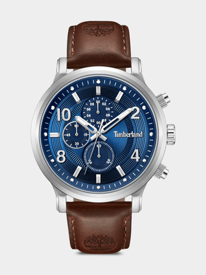 Timberland Driscoll Stainless Steel Navy Dial Brown Leather Watch