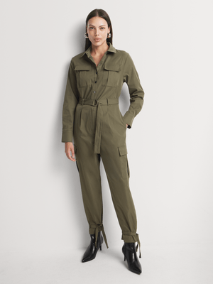 Twill Utility Styling Jumpsuit