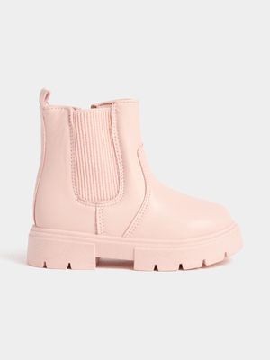Jet Younger Girls Pink Chelsea Boot