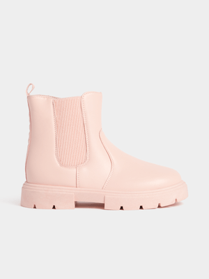 Jet Older Girls Pink Chelsea Boot