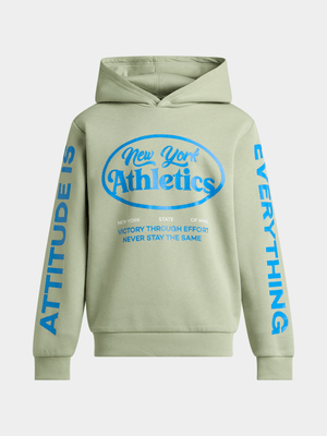TS Boys New York Light Green Hoodie
