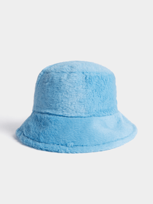 The FIX Unisex Blue Fur Bucket Hat