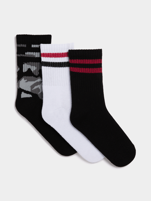 Jet Younger Boys Multicolour 3 Pack Socks