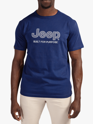 Men's Jeep Blue  Applique Collection T-Shirt