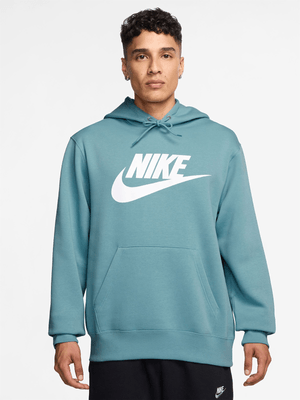 Nike Mens Club Graphic Blue Hoodie