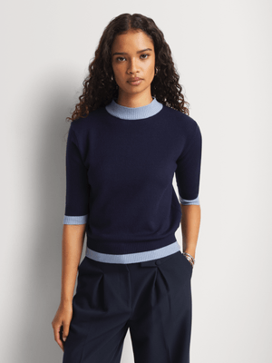 Women's Me&B Blue Ballerina Lightweight Knitwear Top