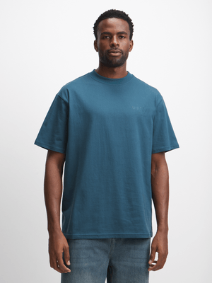 Exact Men's Teal Relaxed T-Shirt