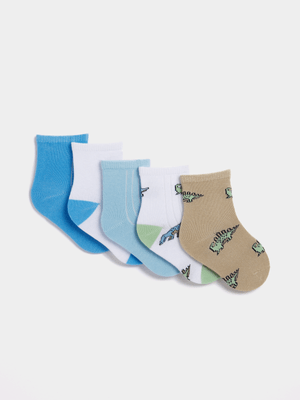 Jet Infant boys Multicolour 5 Pack Dino Socks