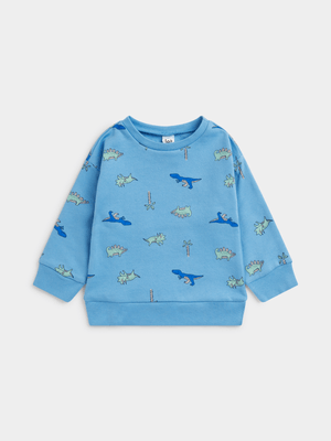 Jet Toddler Boys Blue Dino Active Tops