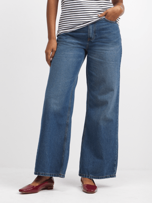 Jet Women's Dark Wash Wide Leg Jeans