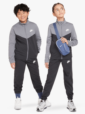 Nike Youth Sportswear HBR Polyester Grey/Black Tracksuit