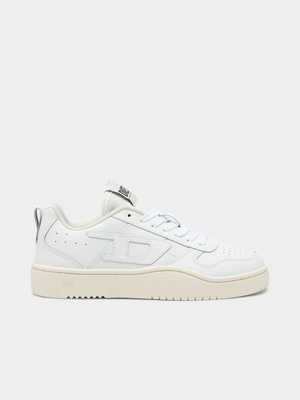 Men's Diesel White Ukiyo S-Ukiyo V2 Low Sneakers