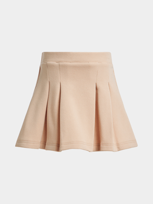 Exact Younger Girl's Natural Rib Pleated Skirt