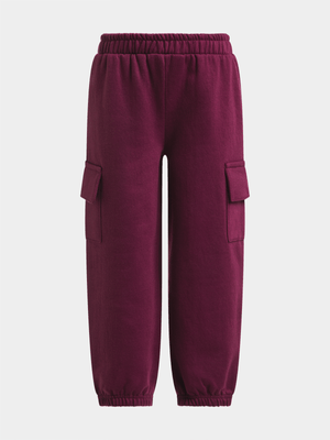 Jet Younger Girls Burgundy Active Pants