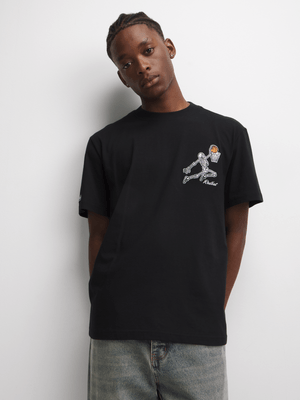 Redbat Athletics Men's Black Relaxed T-Shirt