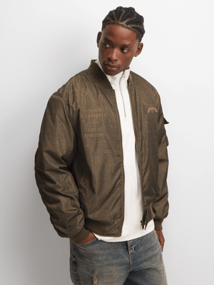 Redbat Men's Brown Bomber Jacket