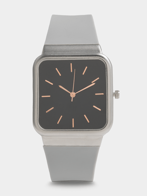 The FIX Women's Silver Metallic Square Face Watch