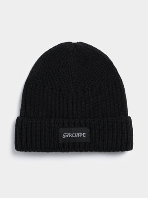 Archive Micro Black Beanie