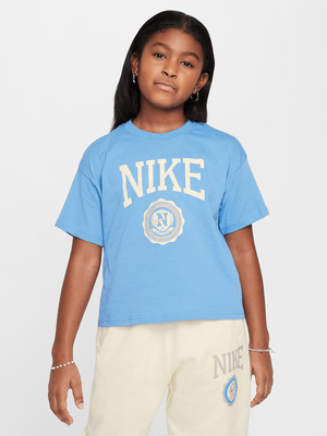 Nike Girls Youth NSW Graphic Star Blue T-shirt