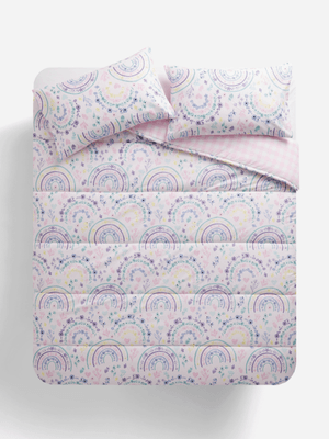 Jet Home Kids Rainbow Fantasy 75GSM Comforter Set Double