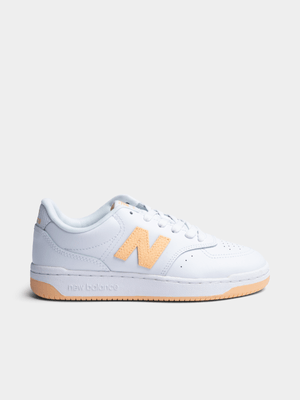 Women's New Balance BBW80 White/Orange Sneaker