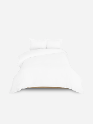 Volpes Egyptian Cotton 300tc Oxford White Duvet Cover Set